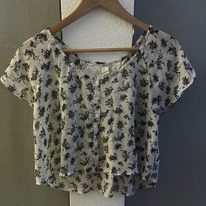Floral Button-Up Women's Top